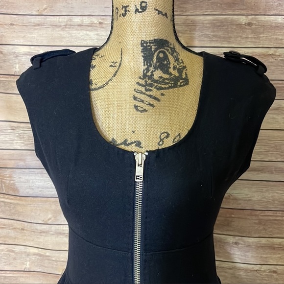 Club Monaco Navy Blue Wool Zipper Dress 2 - Picture 3 of 8